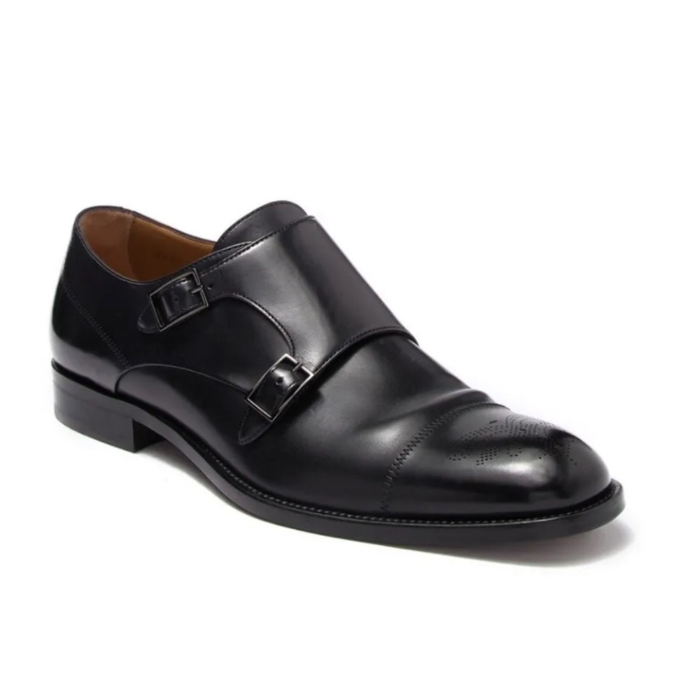 BOSS Hugo Boss Men's Stanford Double Monk Strap Loafer Shoe MSRP $495